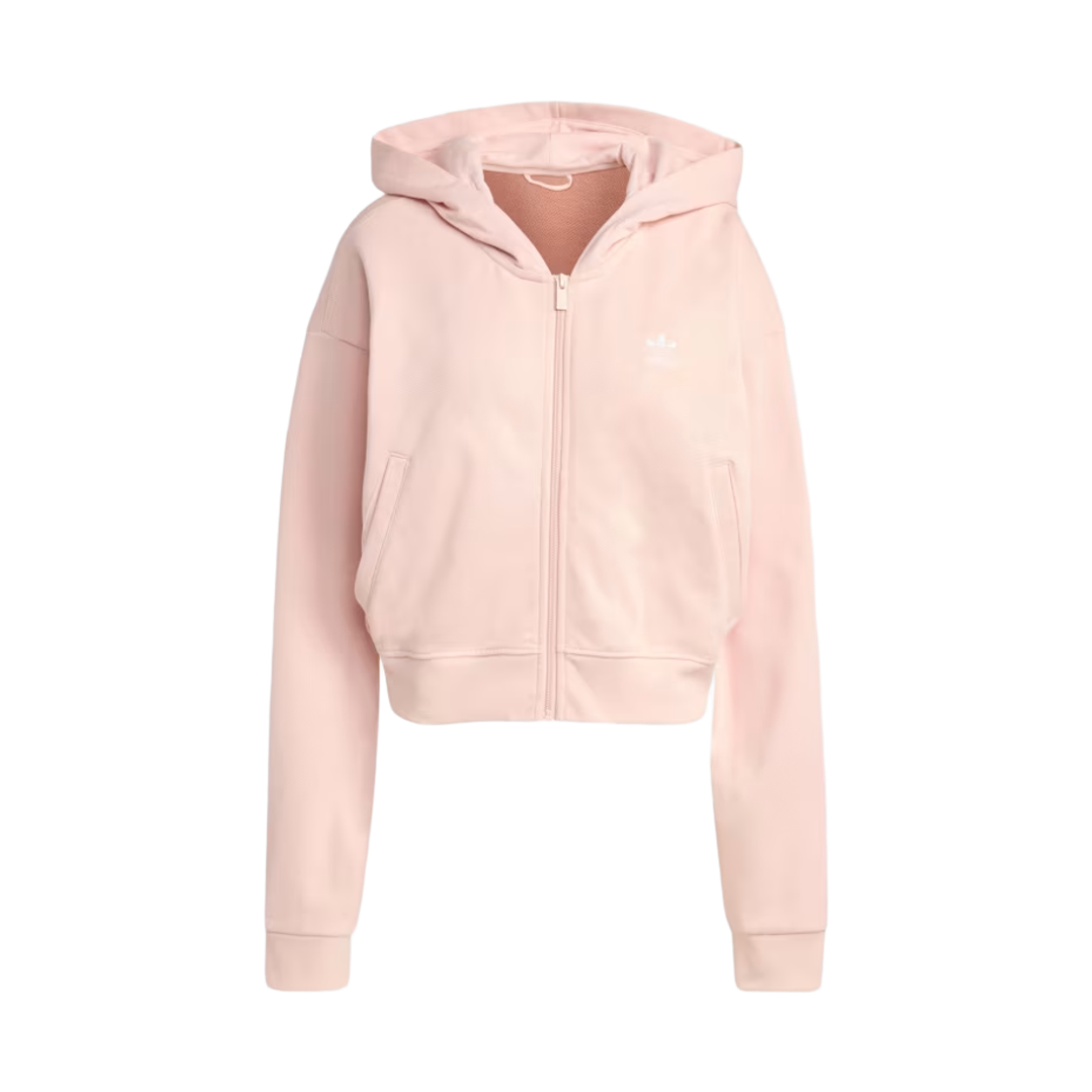 KE3217 (W) Adidas Essentials French Terry Cropped Zip Hoodie Sandy Pink - KR Sizing
