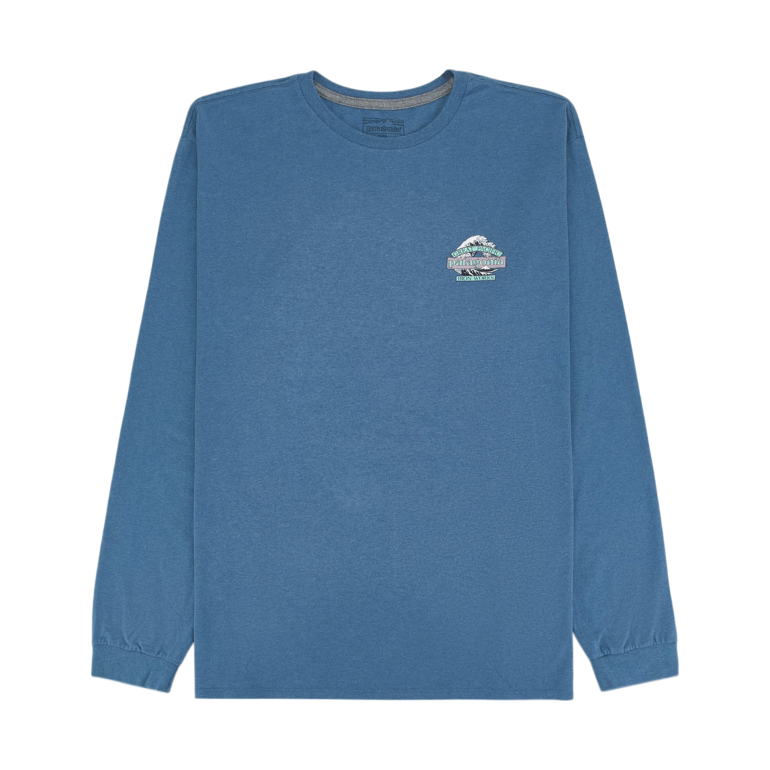 37876 Patagonia Long Sleeved Great Waves Responsibili T-Shirt Shore Blue
