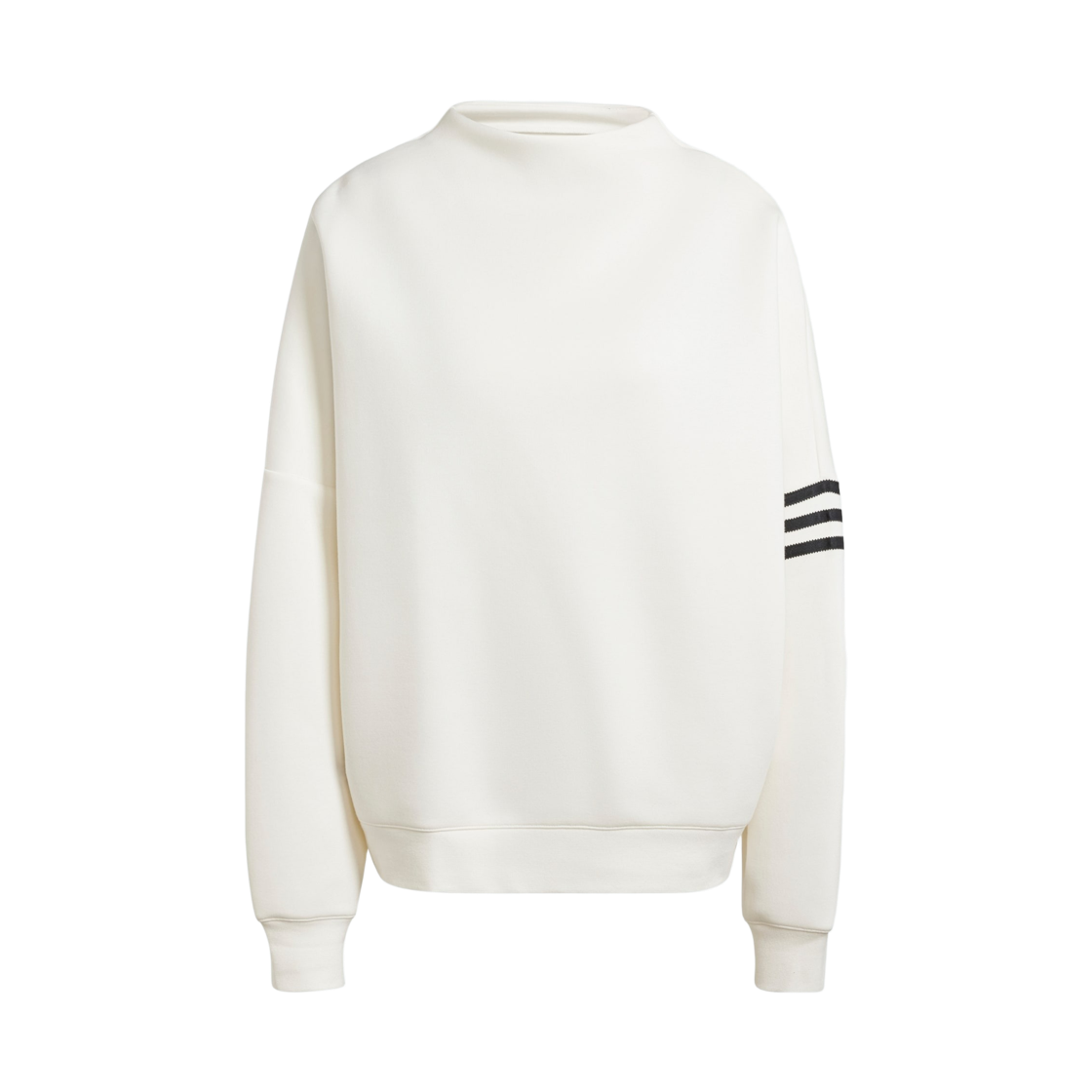 IX9873 (W) Adidas Neuclassics Oversized Mock Neck Sweatshirt Cloud White - KR Sizing