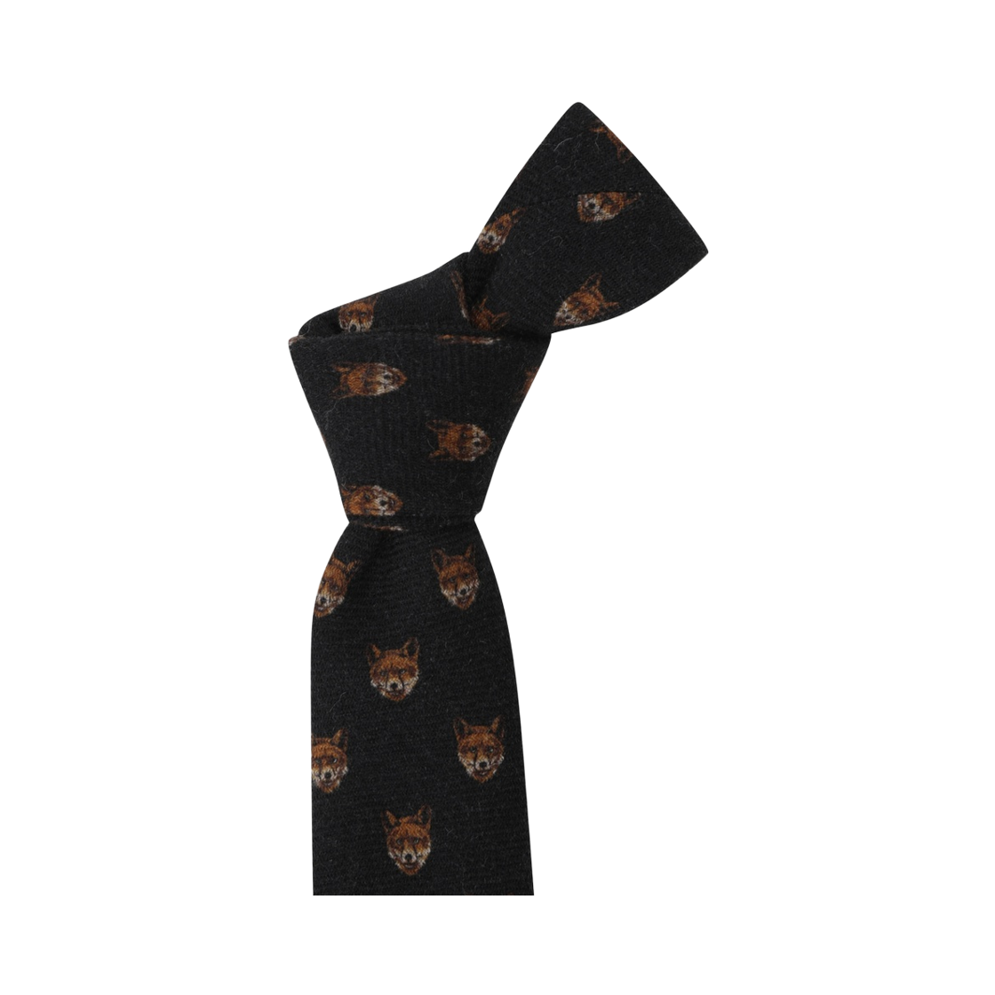 브룩스브라더스 우븐 울 폭스 타이 블랙(BrooksBrothers Woven Wool Fox Tie Black) - 2