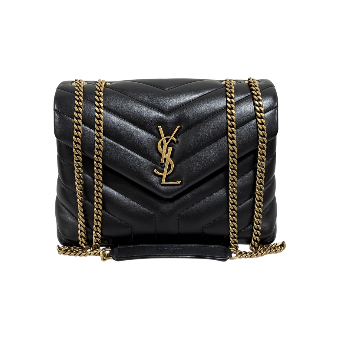ITF878KCMNK9 Saint Laurent Monogram Matelasse Loulou Small Shoulder Bag Black