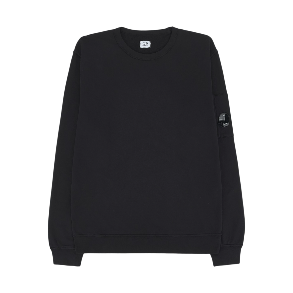 RCCMSS711A002246G999 C.P. Company Light Fleece Crewneck Lens Sweatshirt Black