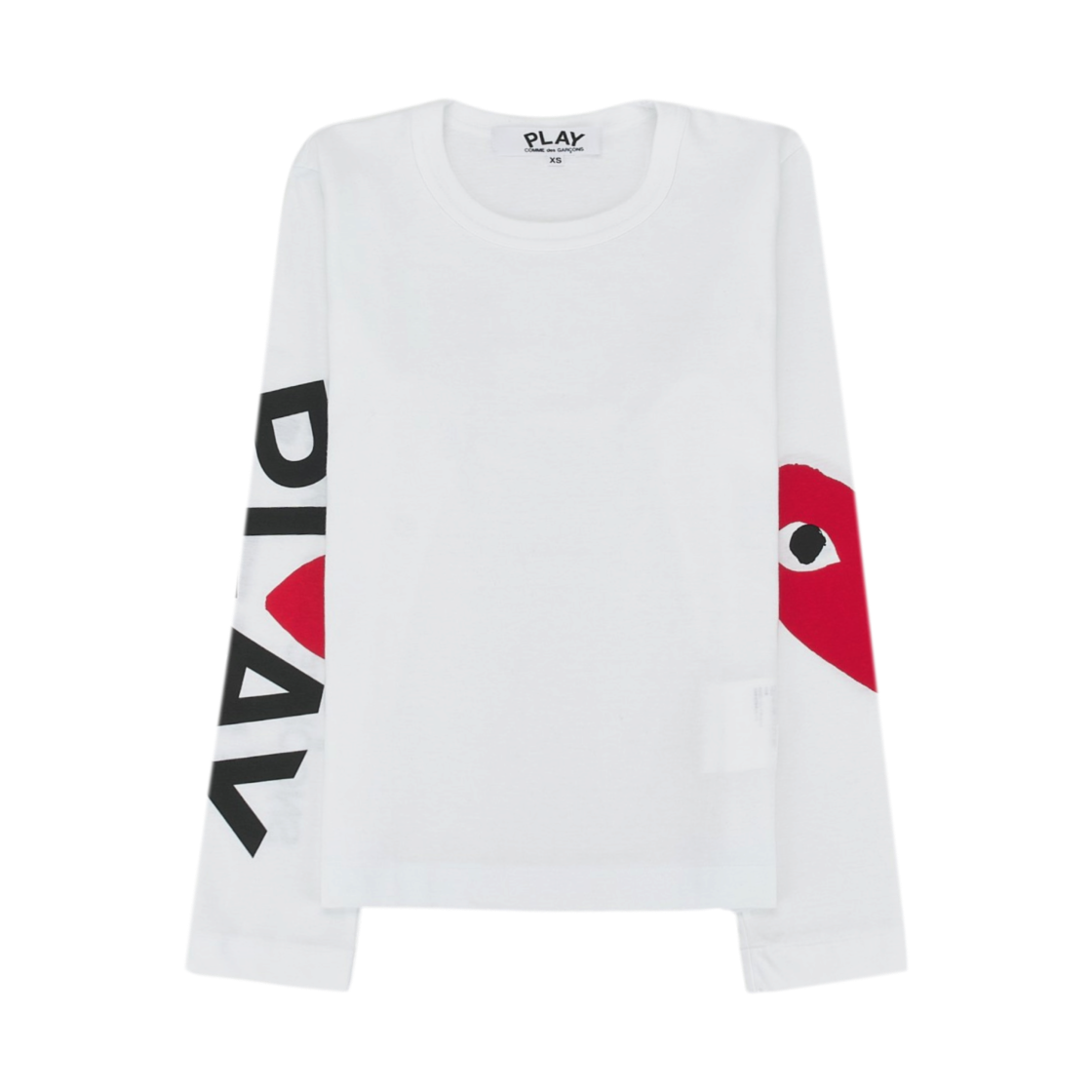 AZ-T257-051 (W) Play Comme des Garcons Big Heart LS T-Shirt White