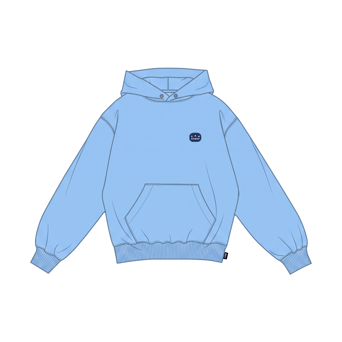 - IAB Studio IAB Patch Hoodie Sky Blue