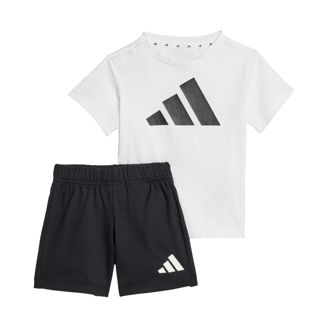 JE1388 (Kids) Adidas Essentials T-Shirt Set White Black - KR Sizing