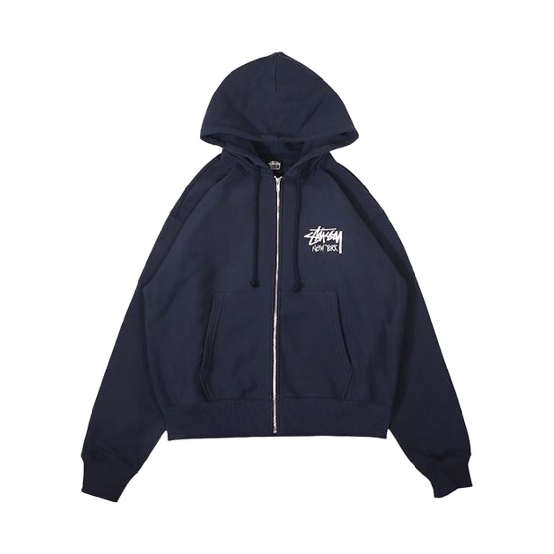 3973976 Stussy Stock New York Zip Hoodie Navy