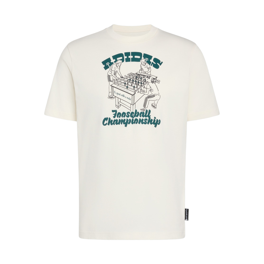 KC7122 Adidas Novelty Fussball Graphic T-Shirt Off White - KR Sizing