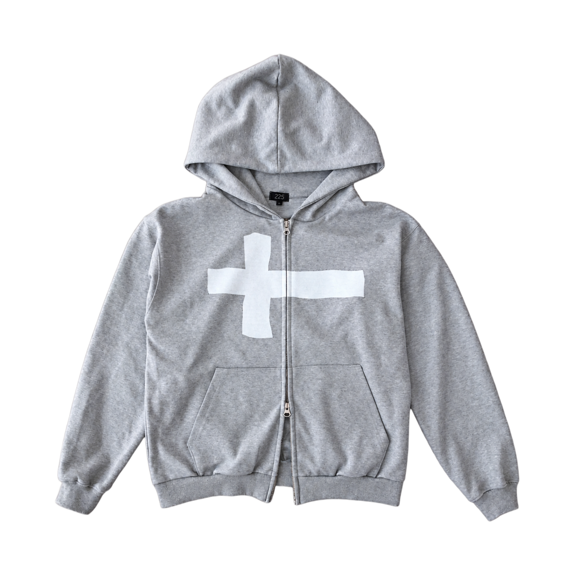 225 크로스 투웨이 후드집업 그레이(225 Cross 2Way Hoodie Zip-Up Grey) - 1