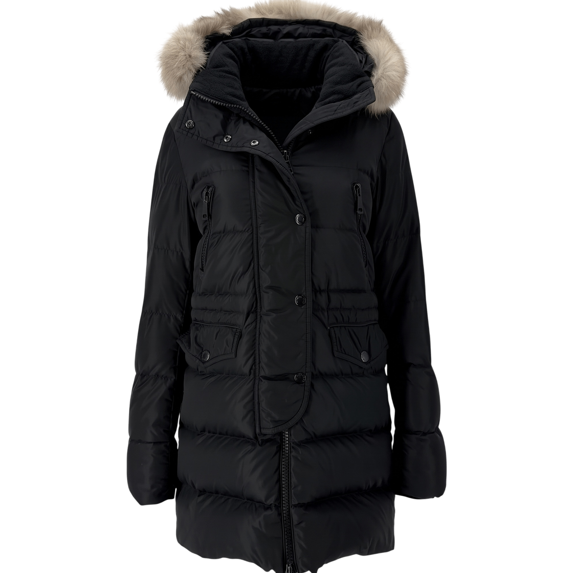 ITJQMCNSJMU4 Moncler Fragonette Fox Fur Women Long Down Jacket