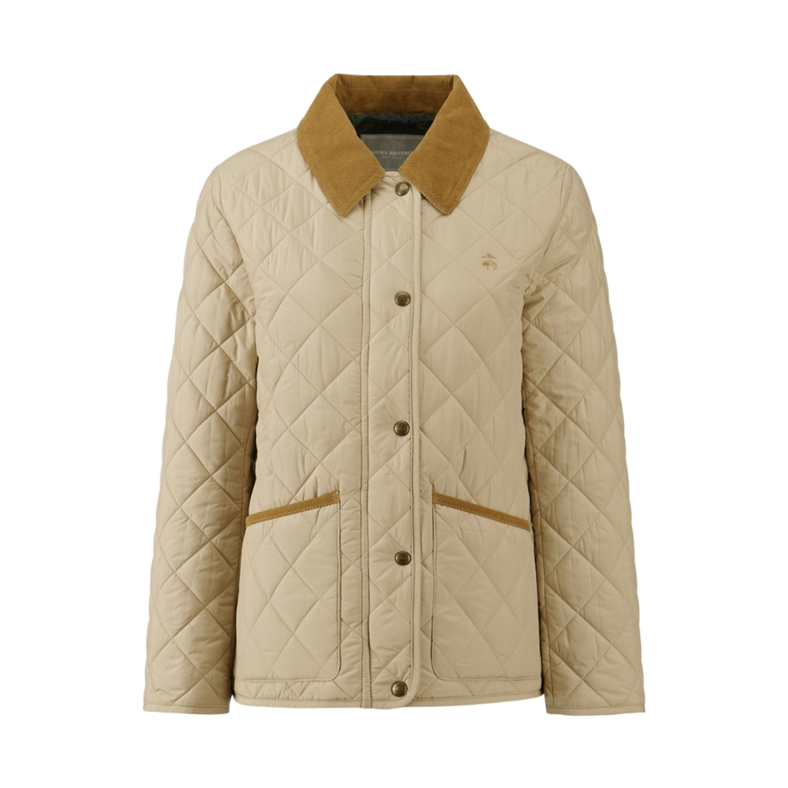 BBOPWBG401-ZBE BrooksBrothers Women's Quilted Jacket Beige
