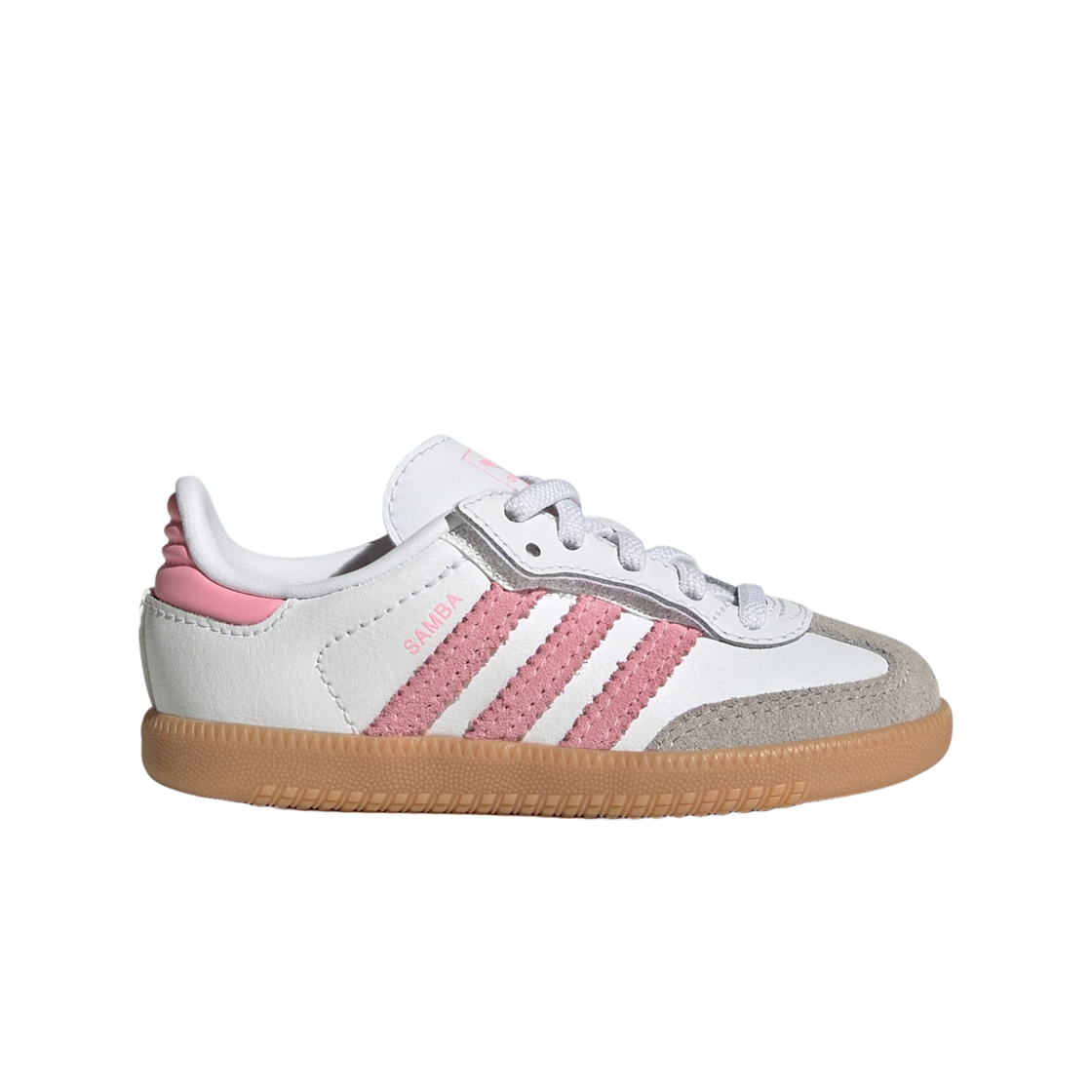 JQ2028 (Infant) Adidas Samba OG Comfort Closure Elastic Lace Cloud White Light Pink
