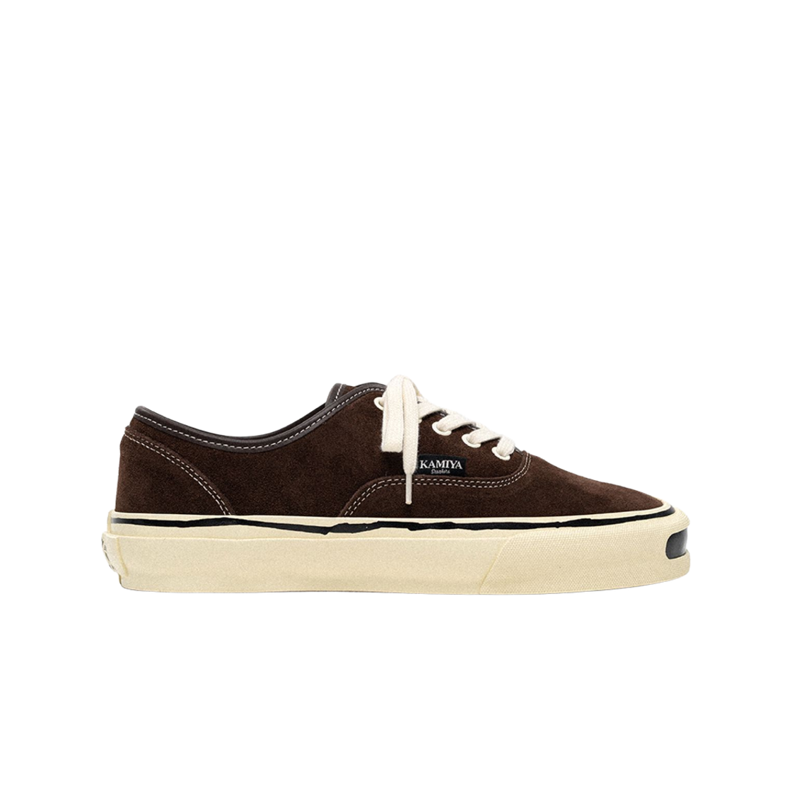 카미야 하크 스웨이드 벌커나이즈 에이지드 솔 스니커즈 브라운(Kamiya Herc Suede Vulcanize Aged Sole Sneaker Brown)