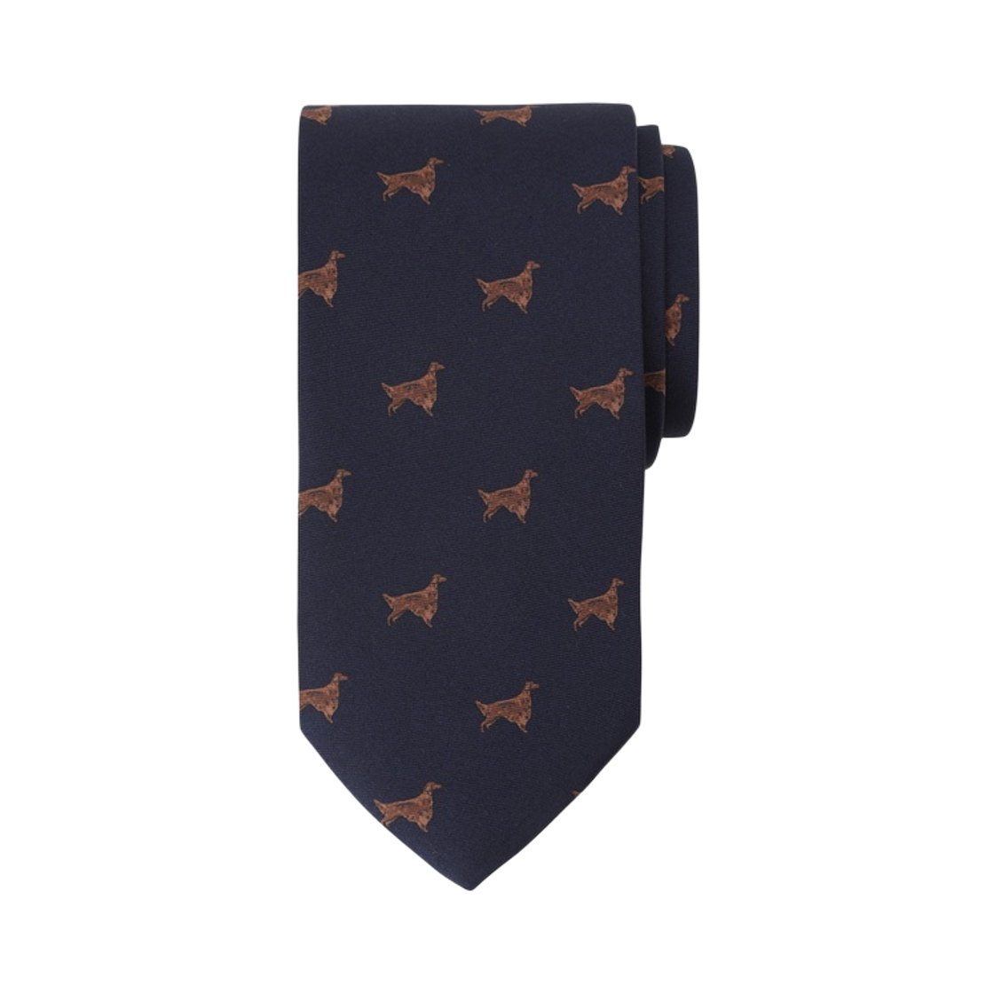 BBATMMG502-ZNA BrooksBrothers Woven Silk Retriever Tie Navy