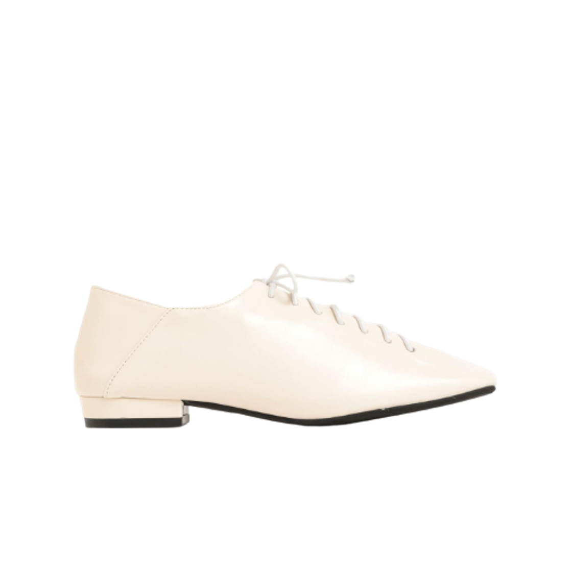 43-31-0088-075 (W) Beams Heart Lace-Up Square-Toe Shoes Off White