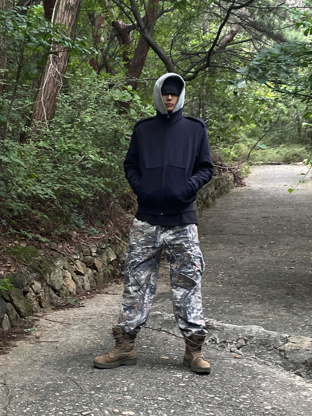 키아세 필드 숄더 자켓 네이비(Kiiace Field Shoulder Jacket Navy) - 3