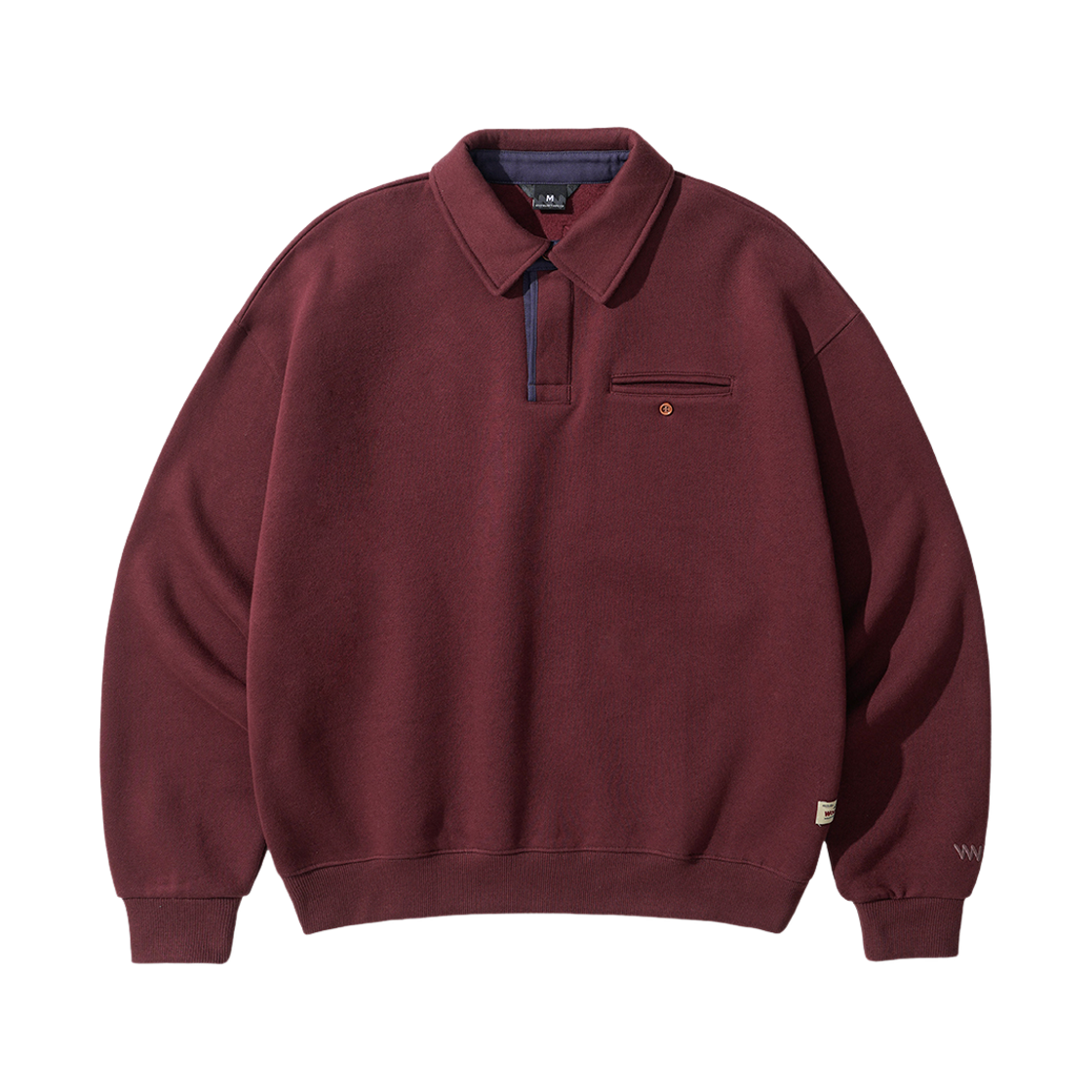 더블유브이프로젝트 모스윈 카라 맨투맨 다크플럼 HSMT7880(WV PROJECT Moss Win Collar Sweatshirt Darkplum HSMT7880) - 1