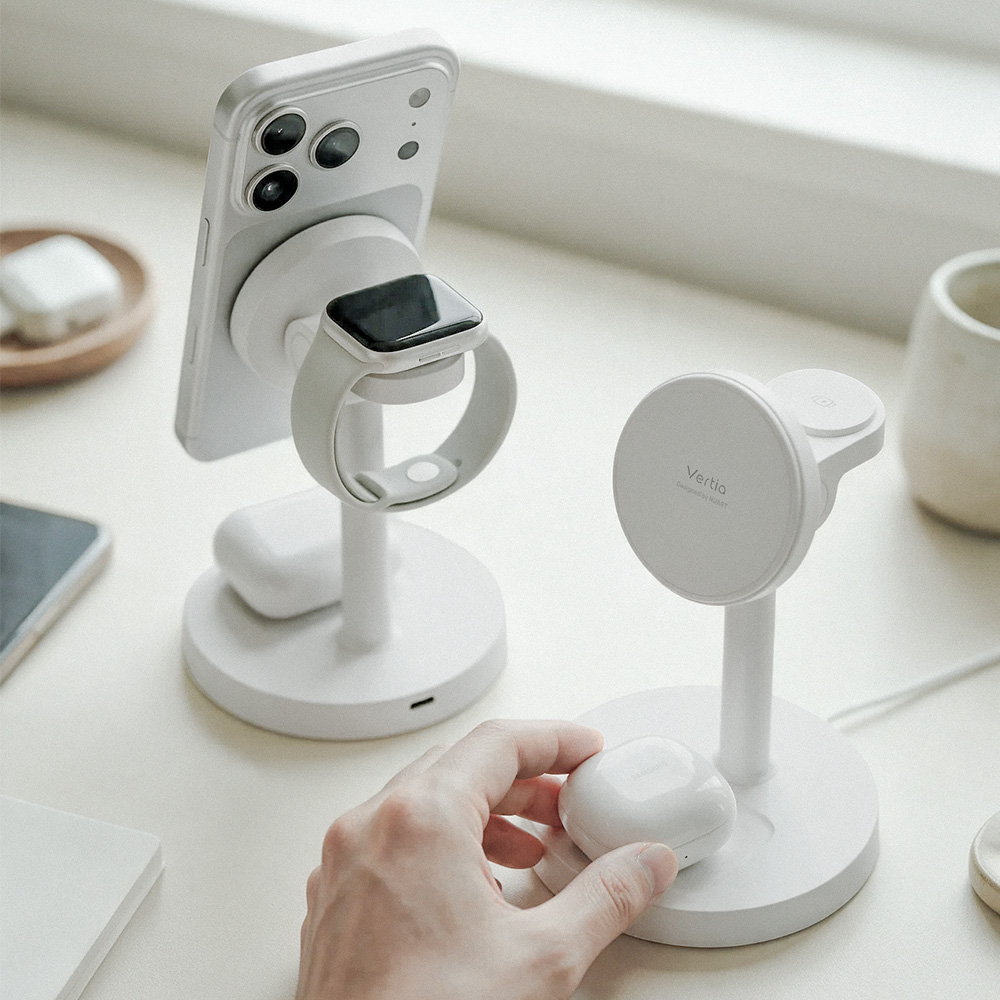 누아트 베르티아 3in1 맥세이프 호환 마그네틱 세로형 무선 충전기(NUART VERTIA 3in1 Magnetic Wireless Charger) - 6