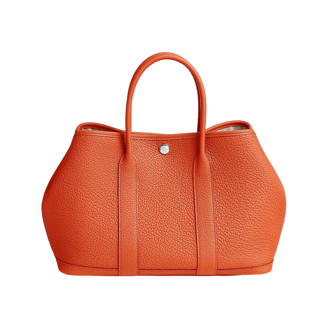 H051568CK5K Hermes Garden Party 30 Bag Negonda & Palladium Tangerine