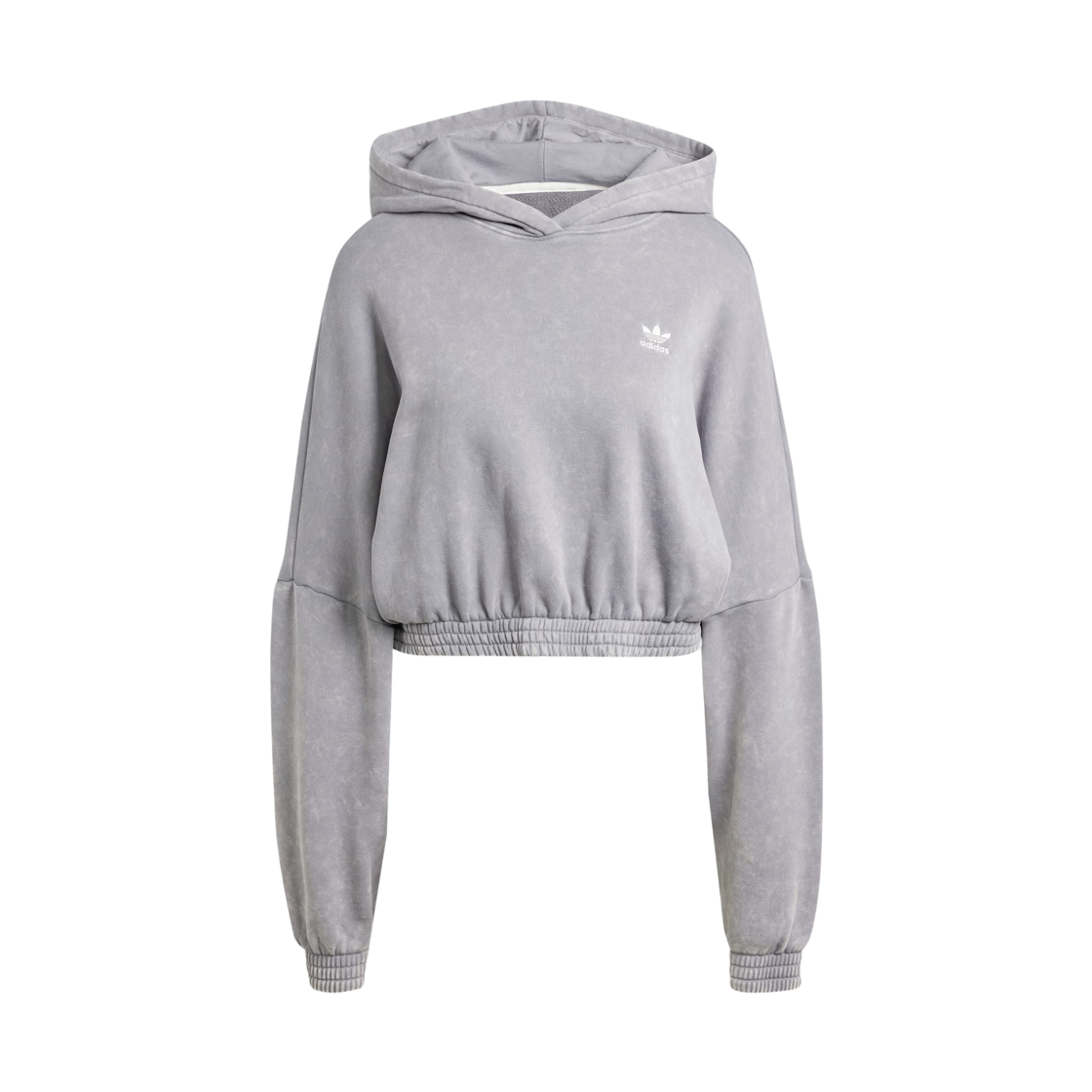 IW5492 (W) Adidas Originals Acid Wash Crop Hoodie Grey Three - KR Sizing
