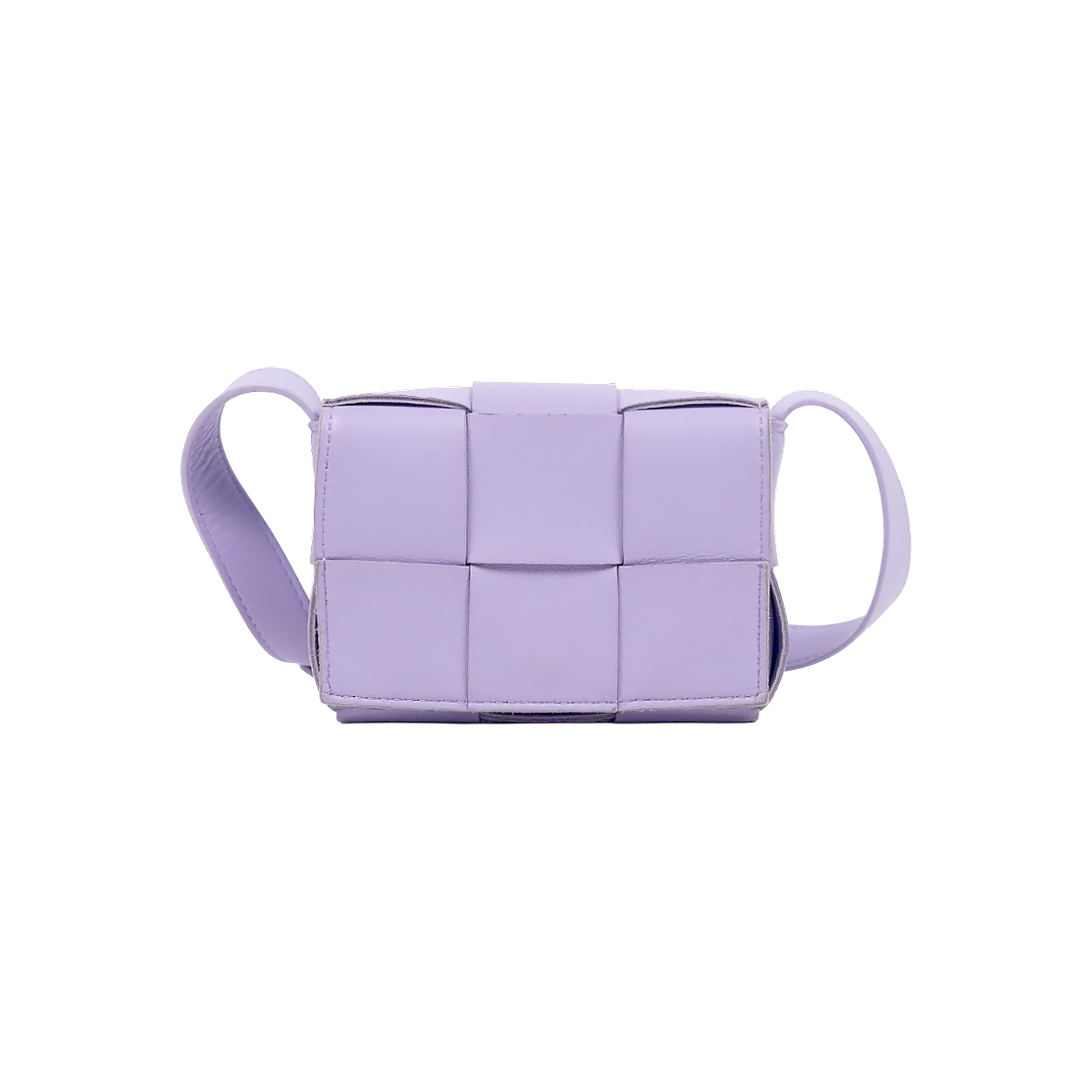 ITAGQ6KD6ORO Bottega Veneta Mini Purple Cassette Crossbody Bag