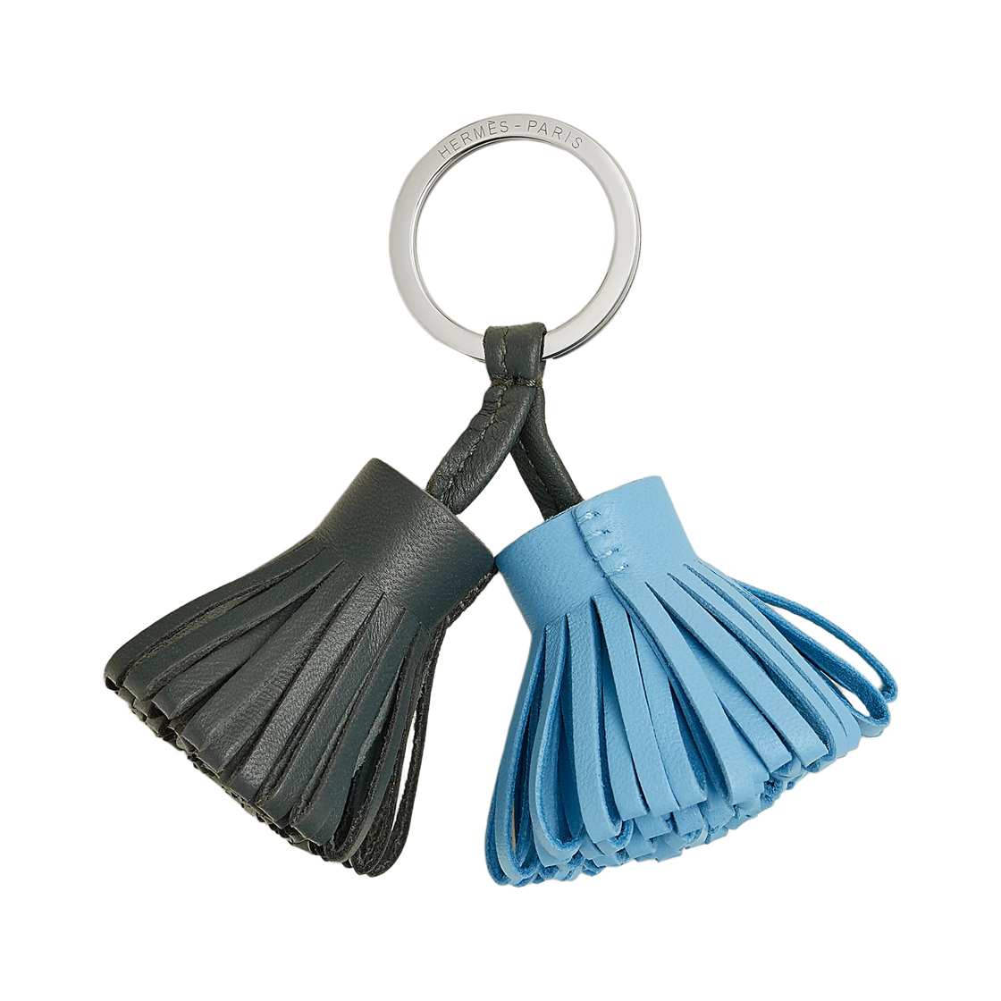 H077895CJDK Hermes Carmen Uno-Dos Keyring Milo & Vert Mangrove Celeste