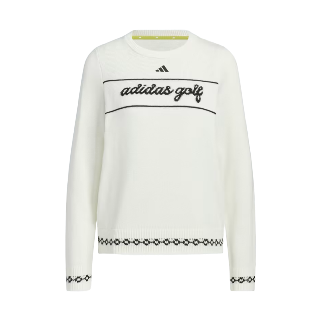 JM3004 (W) Adidas Fully Fashioned Crew Top White - KR Sizing