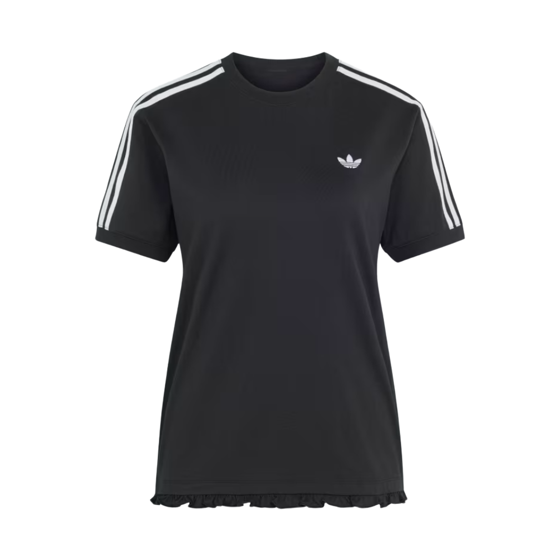 LG4313 (W) Adidas 3-Stripes Pleated T-Shirt Black - KR Sizing