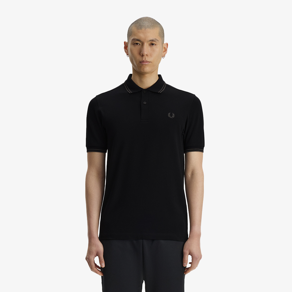 프레드페리 M3600 트윈 팁 프레드페리 셔츠 블랙/리플렉티브블랙(Fred Perry M3600 Twin Tipped Fred Perry Shirt Black/Reflective Black) - 3