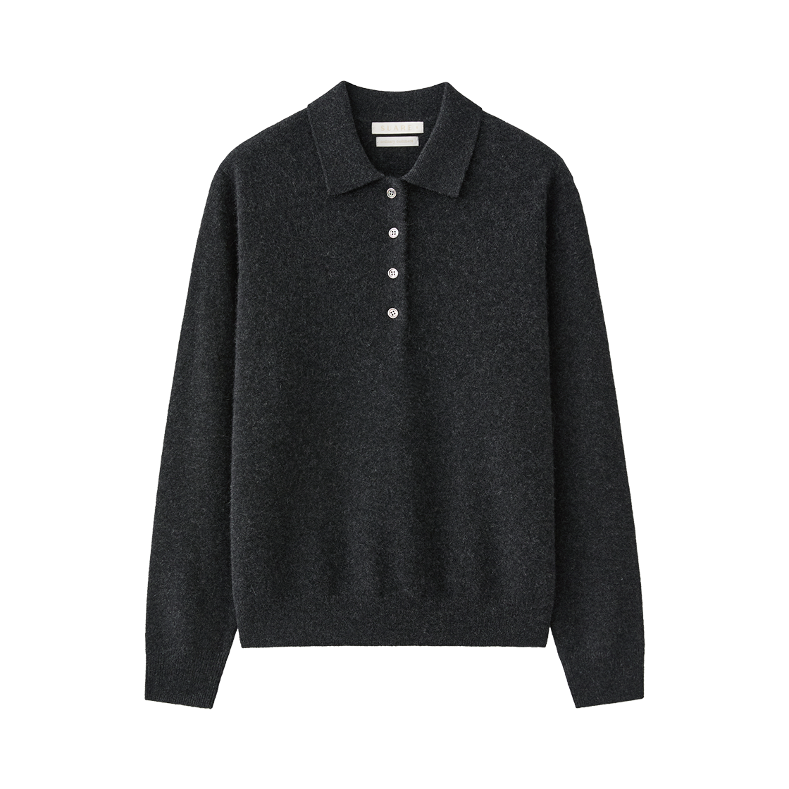 SBF3CK04WZB (W) Suare Women Fine Cashmere 100 Button Collar Knit Night Black
