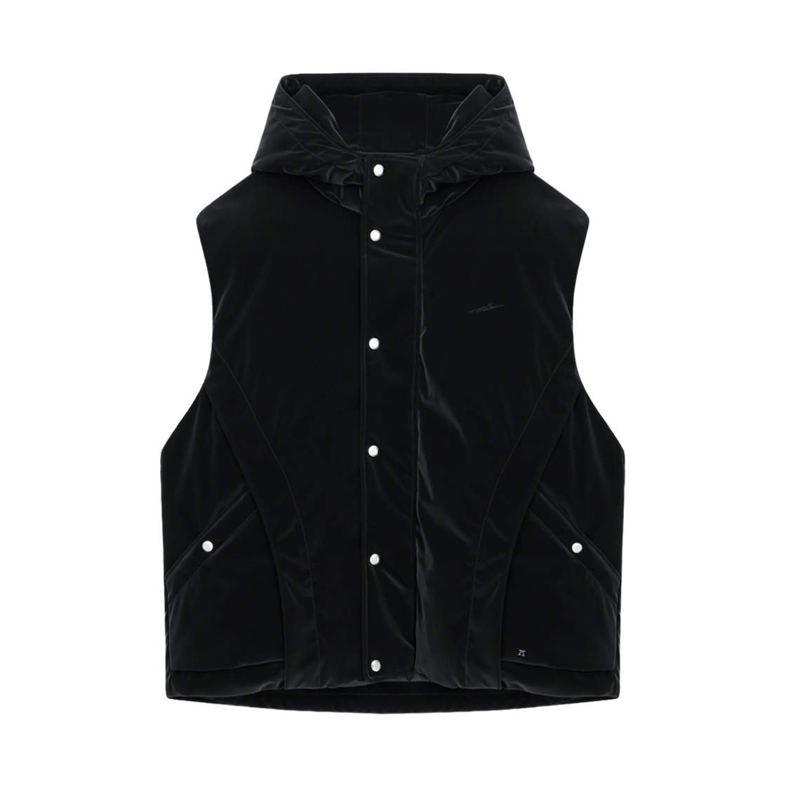 ZI6JP605BK ZIOSONGZIO High Glossy Hood Vest Black