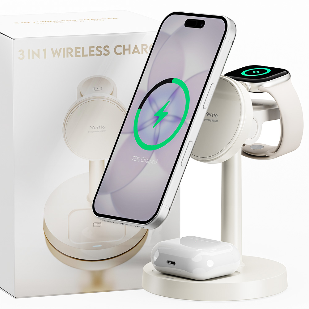누아트 베르티아 3in1 맥세이프 호환 마그네틱 세로형 무선 충전기(NUART VERTIA 3in1 Magnetic Wireless Charger) - 5