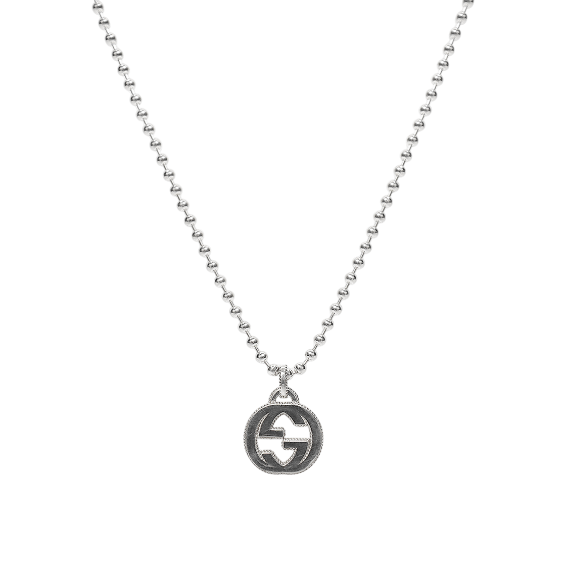 ITKBUFHRF9GS Gucci Bold Interlocking G Silver Necklace