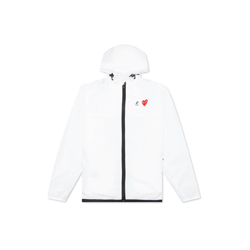 [15% 쿠폰] 꼼데가르송 X 까웨 레드 와펜 바람막이 자켓 화이트([15% 쿠폰] Comme Des Garcons X K-Way Red Wappen Windbreaker Jacket White) - 2