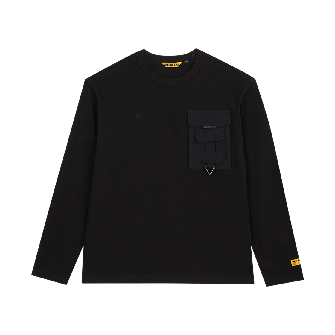 윌비랩 포켓 긴팔 티셔츠 블랙(WILLBE LAB Pocket Long Sleeve T-shirt Black)