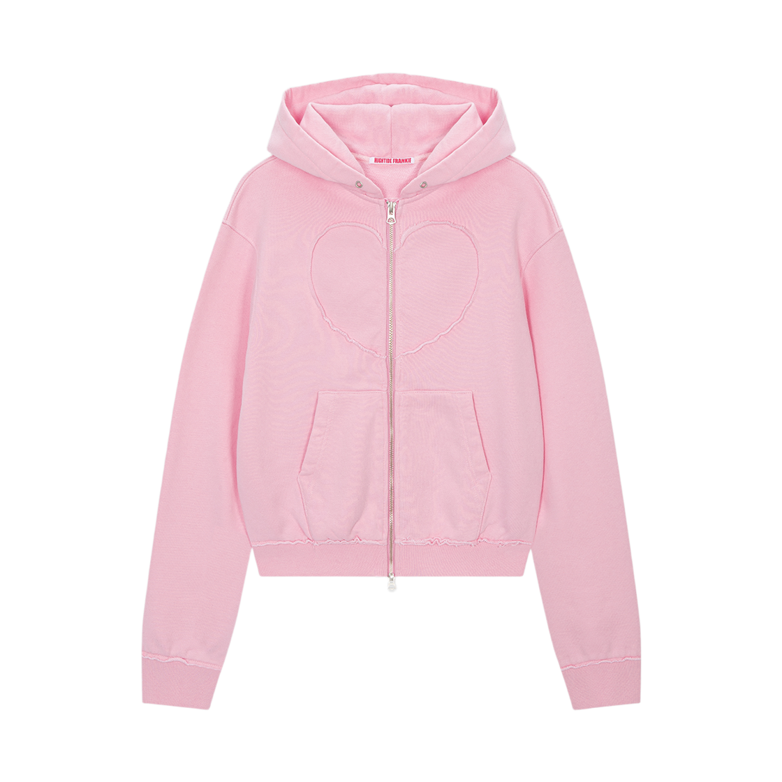 HF26CHZ004PK Hightide Frankie Cosmic Uniform Heart Zip-Up Hoodie Pink