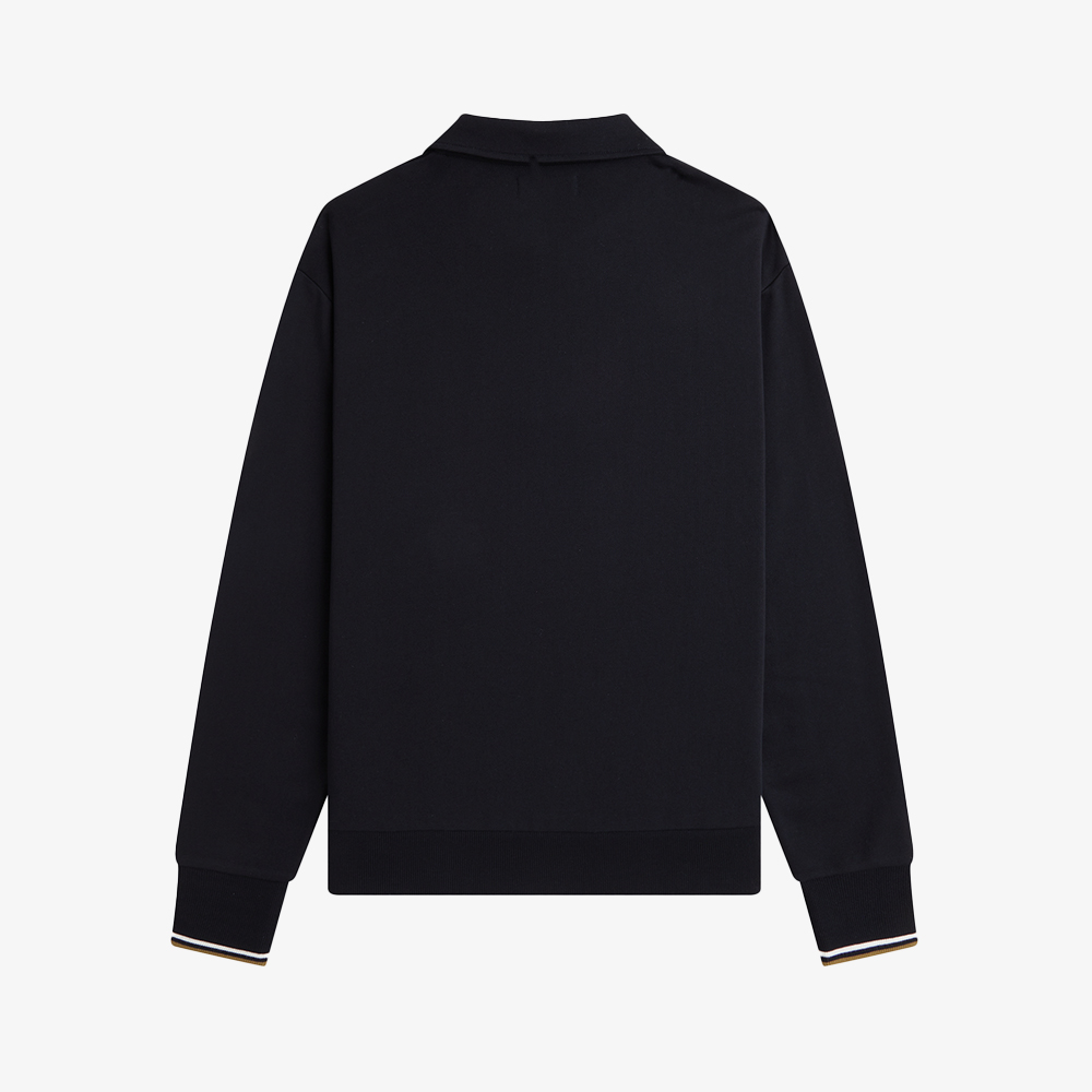 프레드페리 릴렉스드 하프 집 칼라 스웻셔츠 블랙(Fred Perry Relaxed Half Zip Collared Sweatshirt Black) - 6