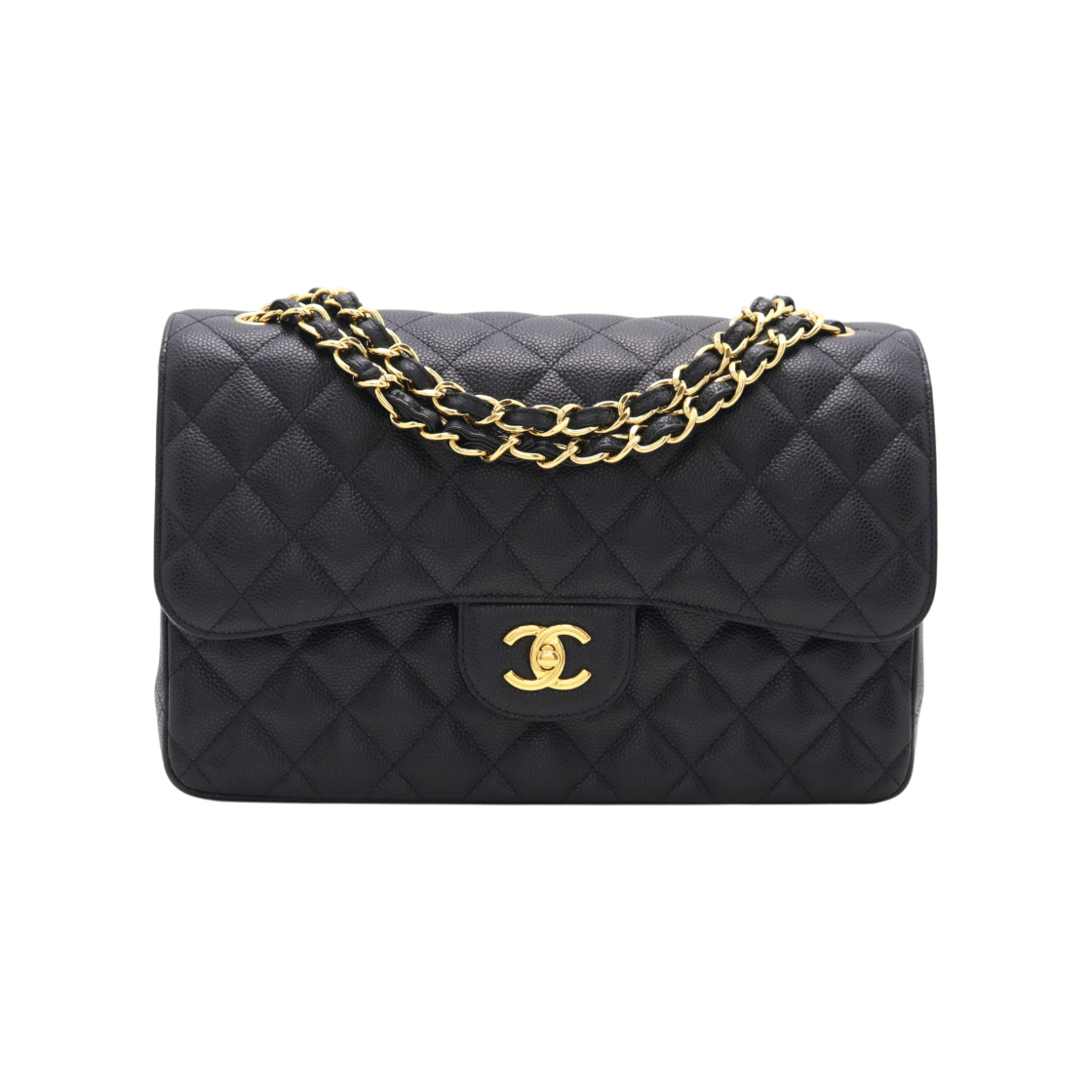 IT2AD5LT3MJG Chanel Classic Large Caviar Gold Hardware