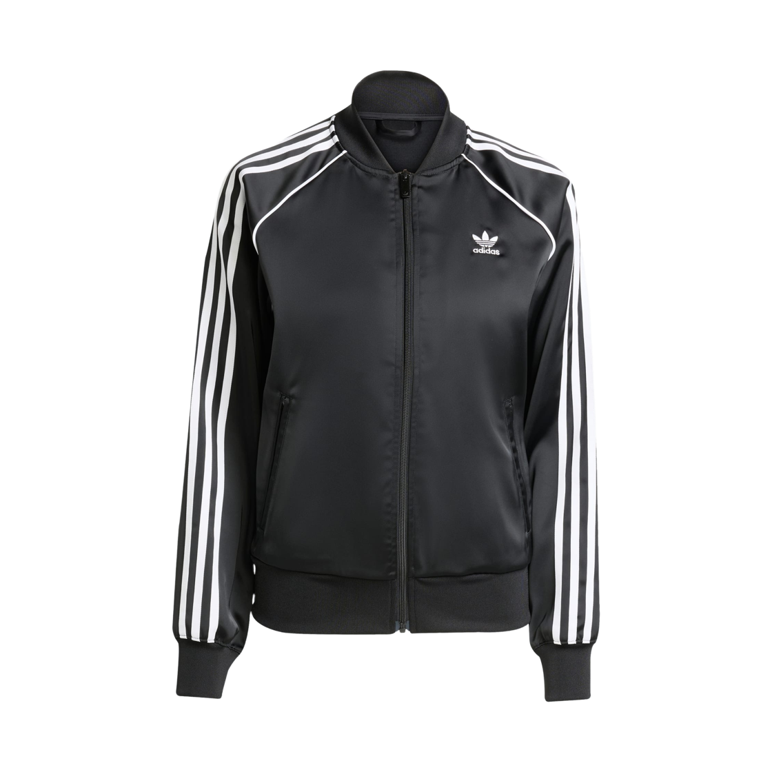 JZ6733 (W) Adidas Adicolor Satin Track Top Black White - KR Sizing
