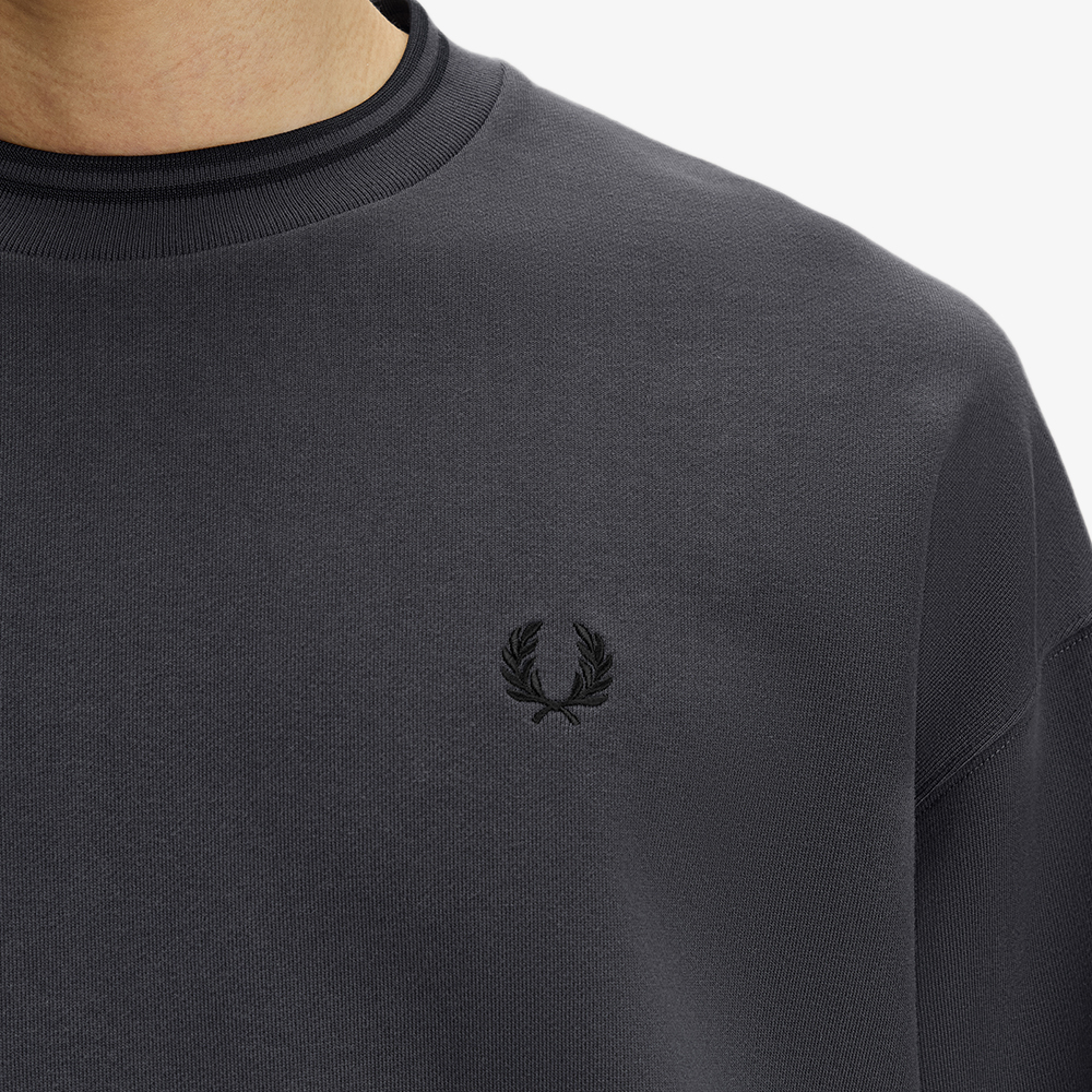 프레드페리 오버사이즈드 팁드 스웻셔츠 앵커그레이(Fred Perry Oversized Tipped Sweatshirt Anchor Grey) - 5