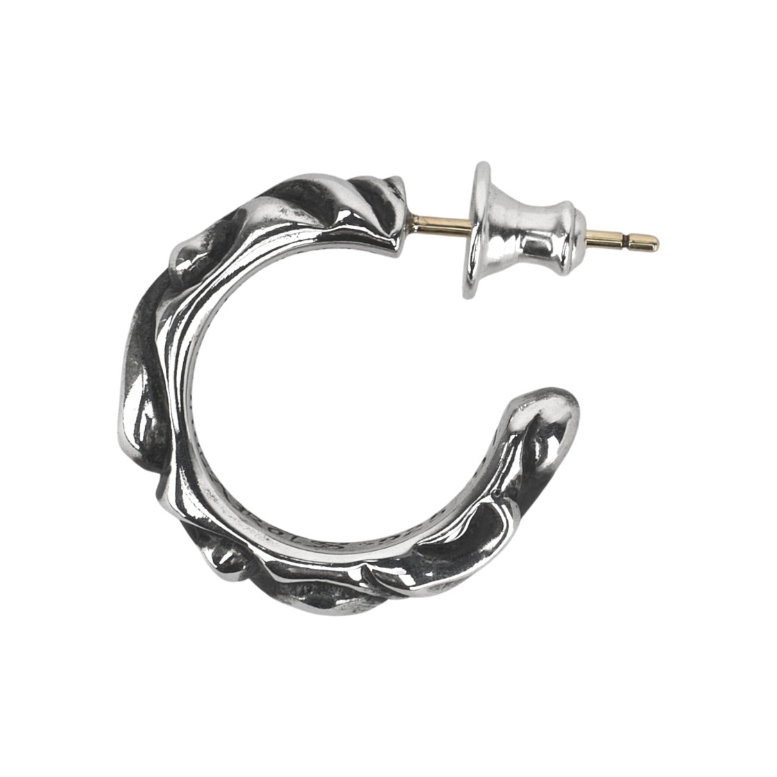 크롬하츠 후프 스크롤 스몰 이어링 실버(Chrome Hearts Hoop Scroll Small Earring Silver) - 2