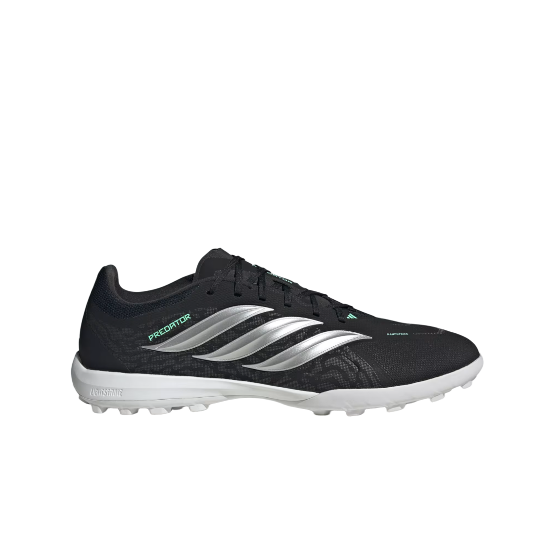 KJ6724 Adidas Predator League Turf Soccer Cleats Core Black Silver Metallic