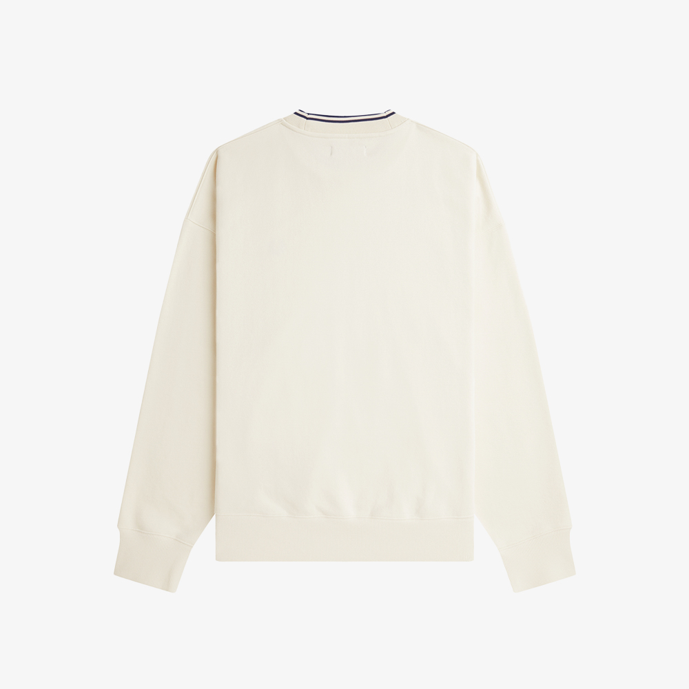 프레드페리 오버사이즈드 팁드 스웻셔츠 에크루(Fred Perry Oversized Tipped Sweatshirt Ecru) - 2