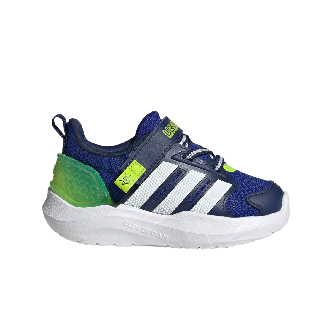 JQ4161 (Infant) Adidas Lightorama Runner EL I Lucid Blue Cloud White