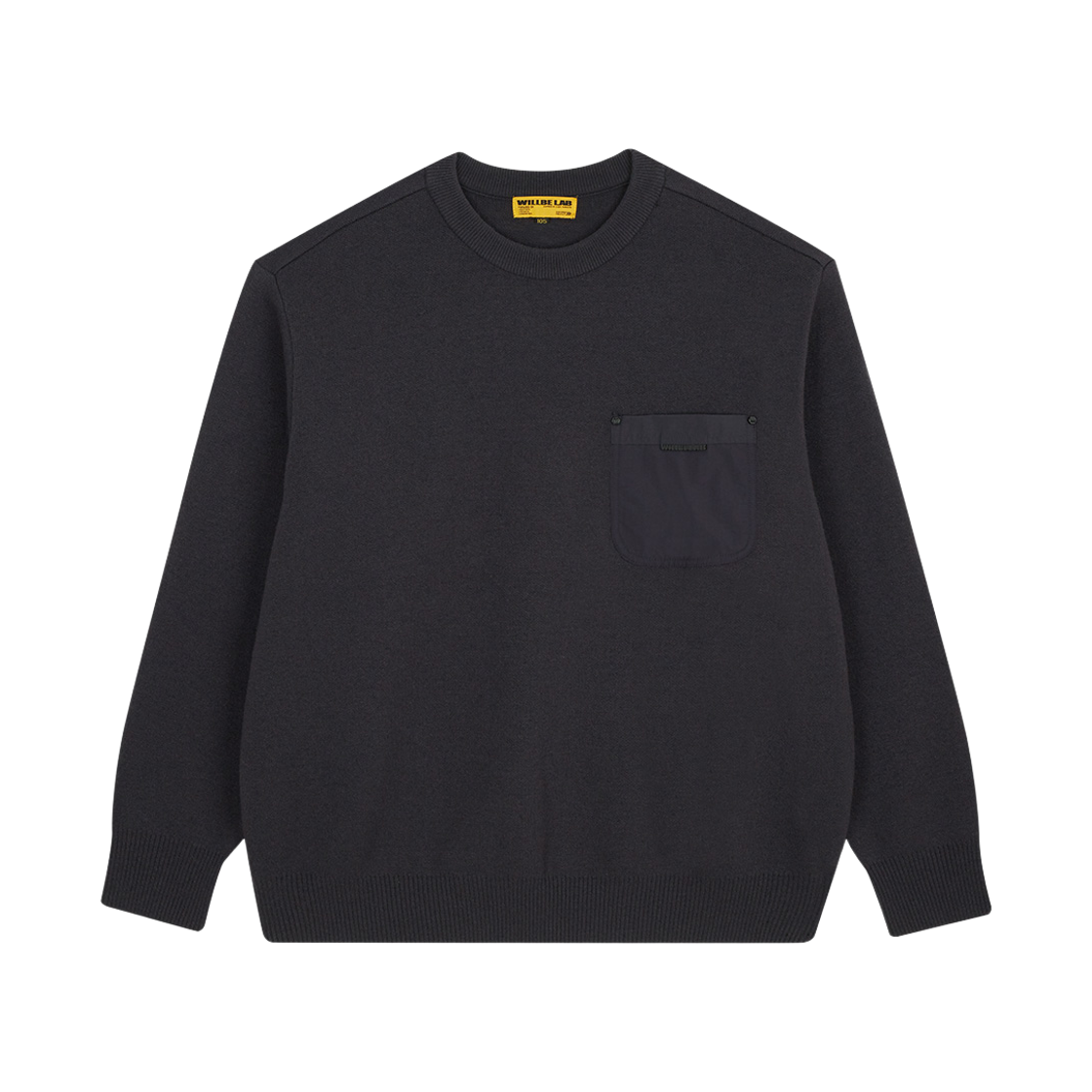윌비랩 포켓 크루넥 스웨터 차콜(WILLBE LAB Pocket Crewneck Sweater Charcoal)