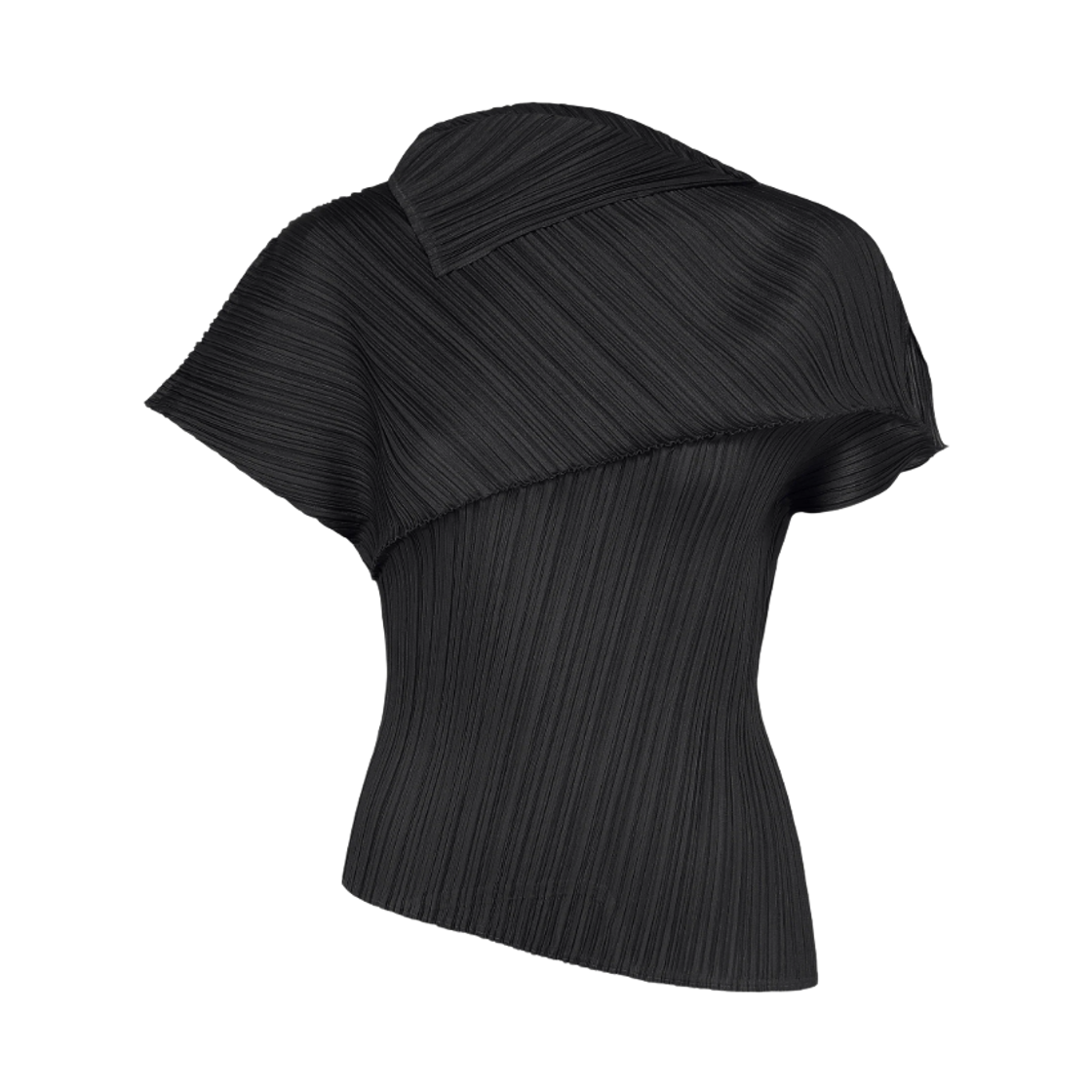 PP63-JK541-15 (W) Pleats Please Issey Miyake Leap Top Black