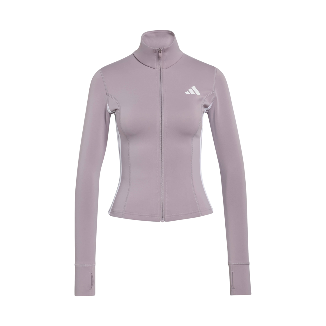 KD9237 (W) Adidas Workout Essentials Zip Jacket Preloved Fig White - KR Sizing