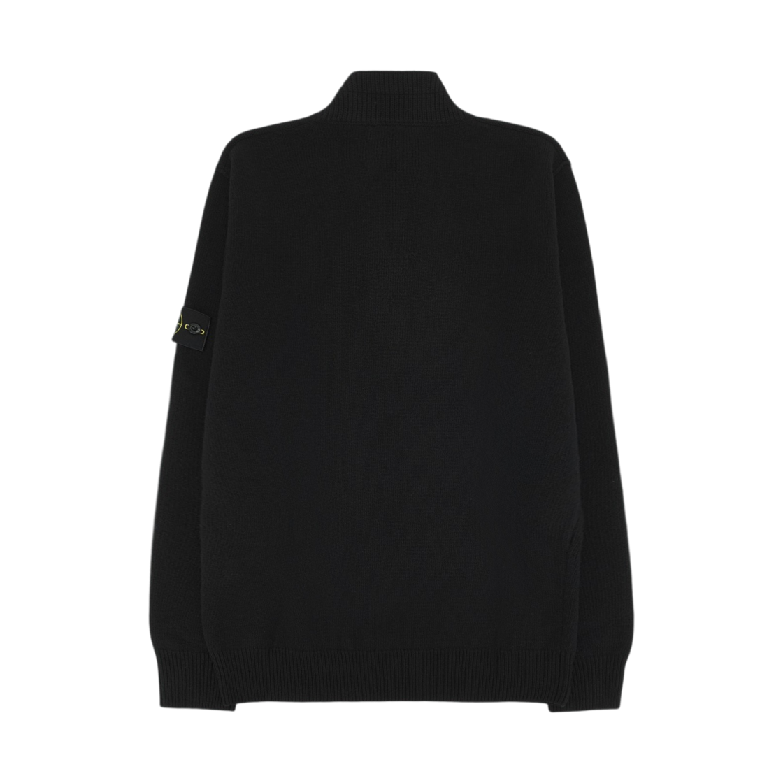 스톤 아일랜드 5100040 버튼 플래킷 램스울 레귤러 핏 하프 집 점퍼 블랙 - 26FW(Stone Island 5100040 Lambswool Regular Fit Half Zip Jumper with Button Placket Black - 26FW) - 2