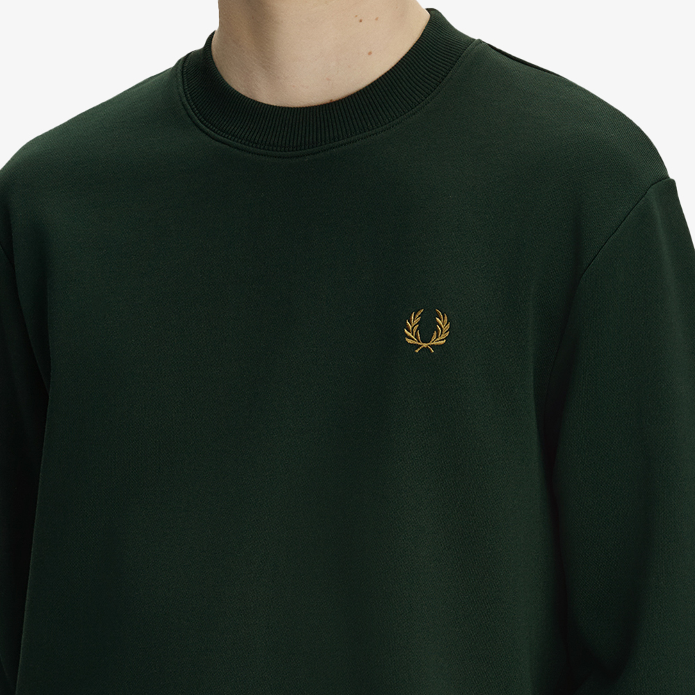 프레드페리 크루넥 스웻셔츠 그래스루츠/에크루/브론즈(Fred Perry Crew Neck Sweatshirt Grassroots/Ecru/Bronze) - 5