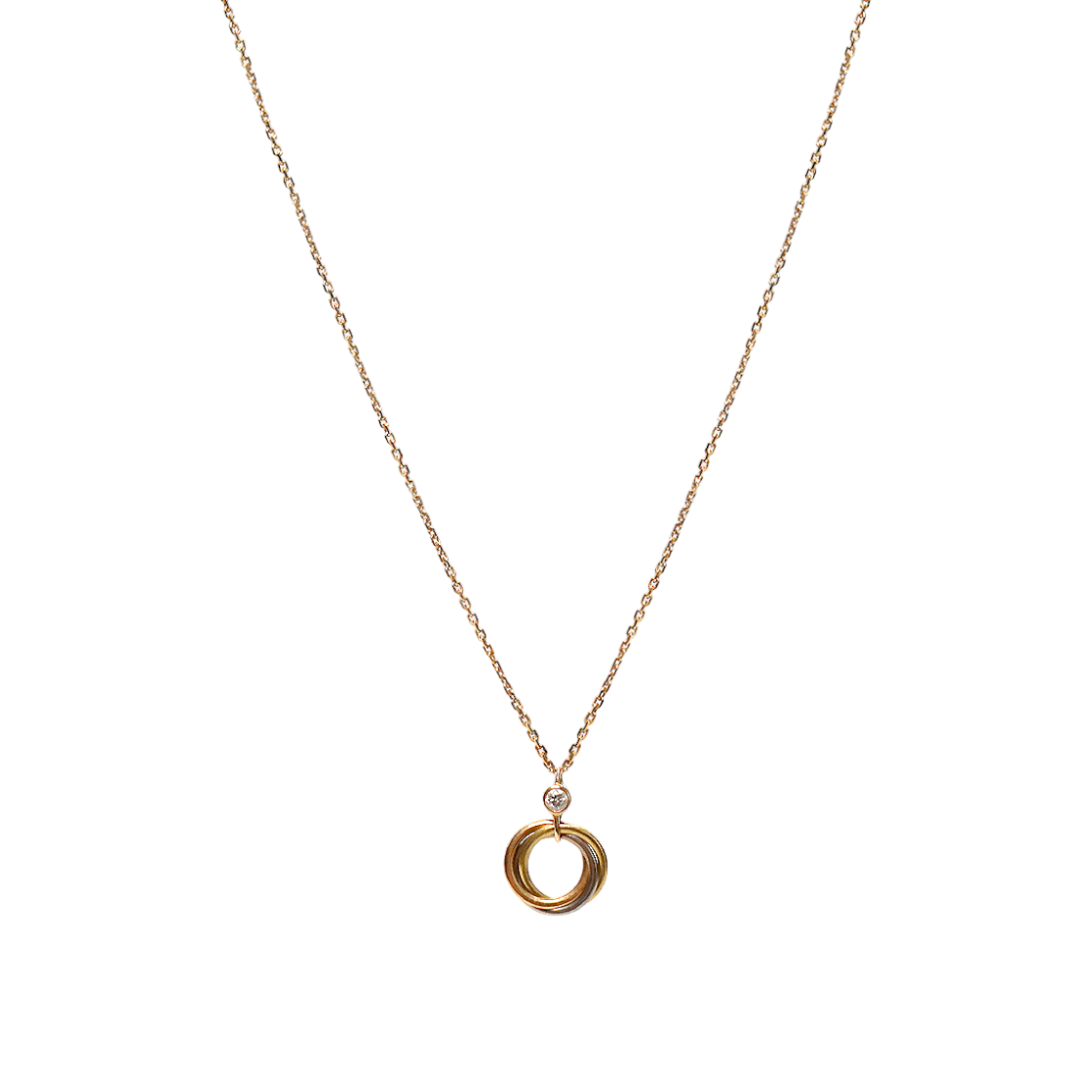 ITJKIB465E3E Cartier 18K Gold Trinity Diamond Necklace