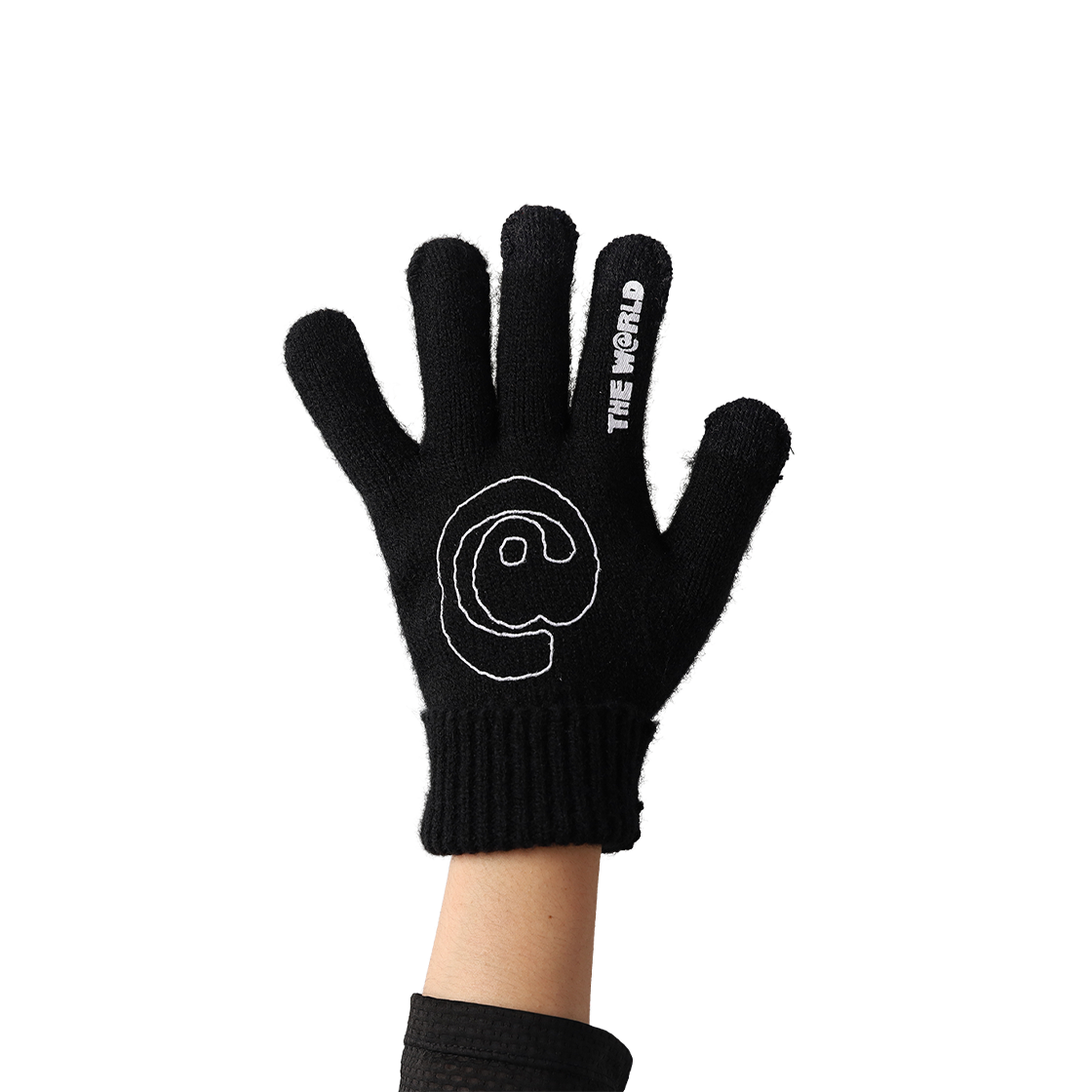 더왈드 앳심볼 워치홀 니트 장갑 블랙(THE WARLD At Symbol Watch Hole Knit Glove Black) - 5
